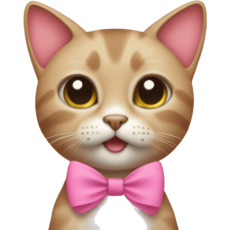 Cat with pink bow emoji