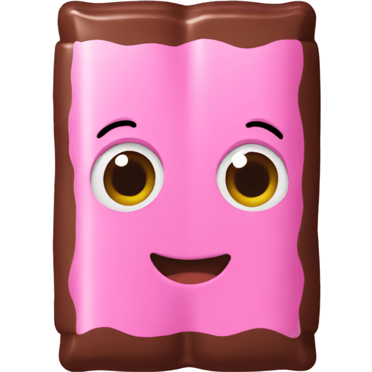 Pink chocolate bar emoji