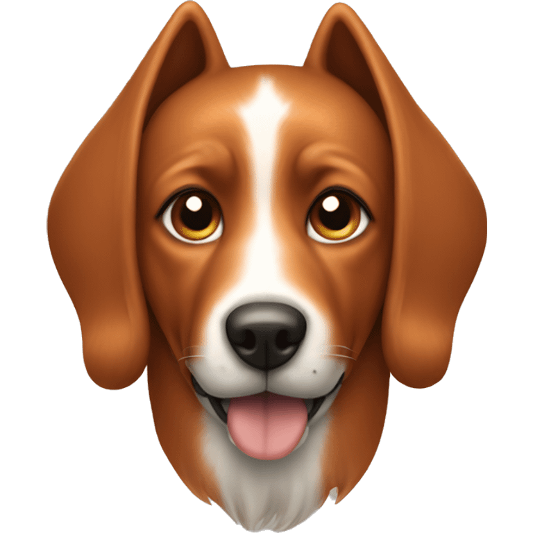 Copper colored dog with pointy ears  emoji