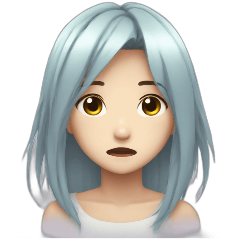 anime girl crying emoji