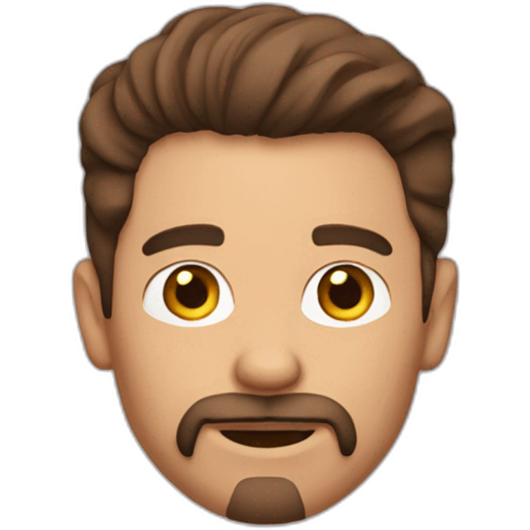 Brown hair man with goatee beard emoji