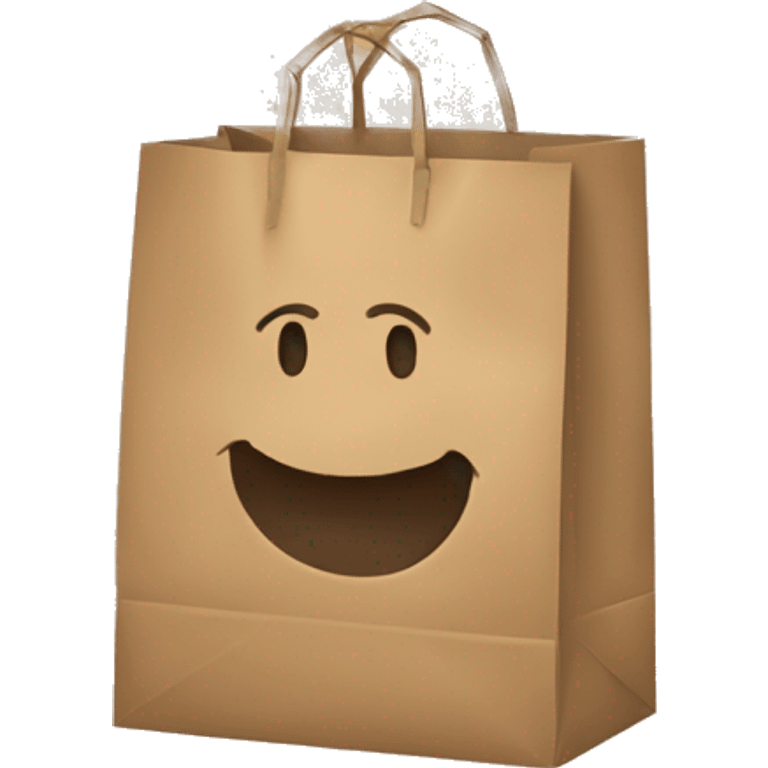 Brown paper bag emoji