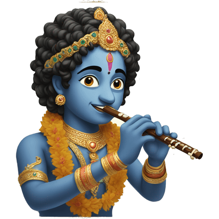 Krishna with flute emoji