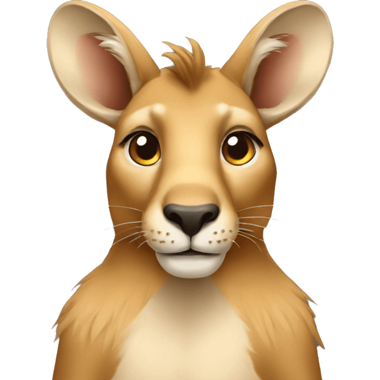 kangaroo mix lion with mane emoji