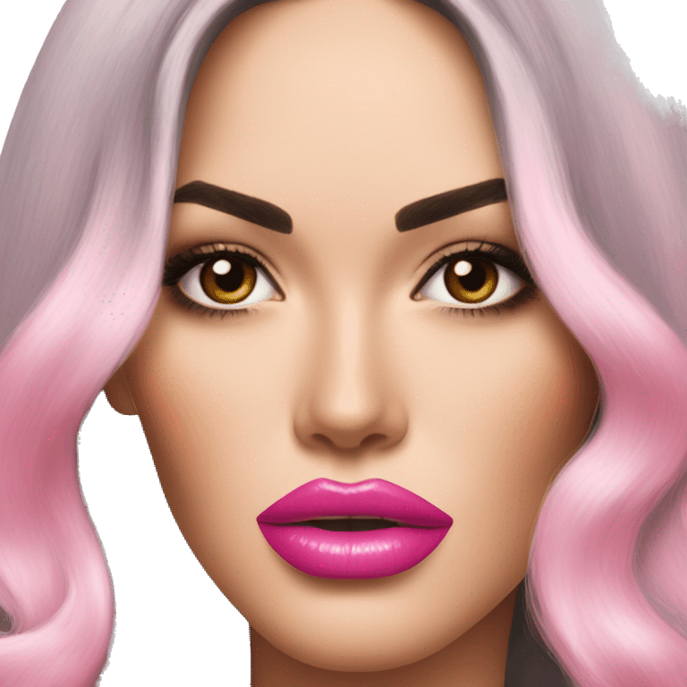 megan fox pink lips emoji