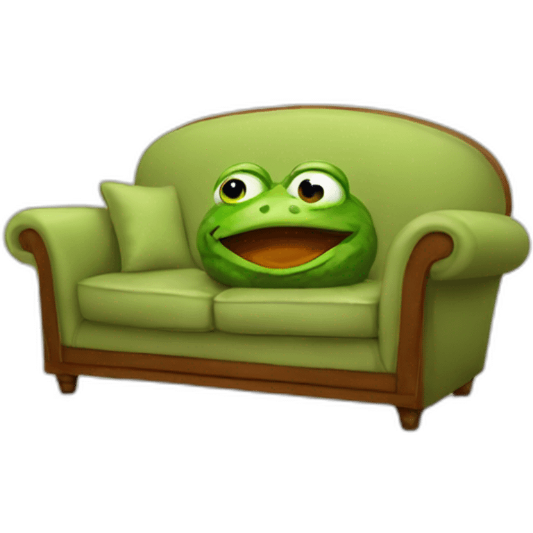 pepe lying in sofa emoji