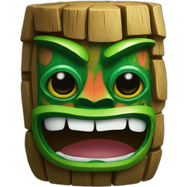 Tiki with colors emoji