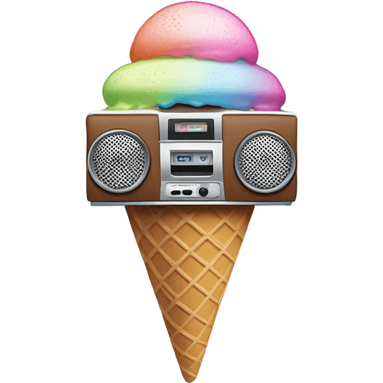 Ice cream boom box speaker  emoji