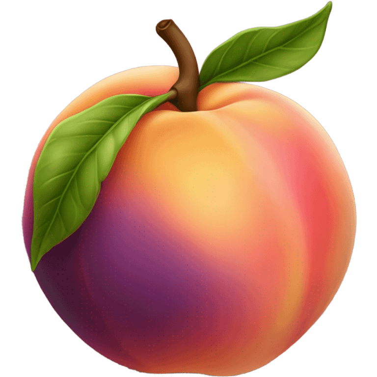 peach with half of a eggplant in the indent emoji