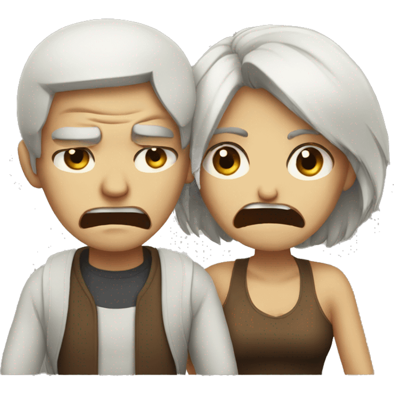 angry couple crying emoji