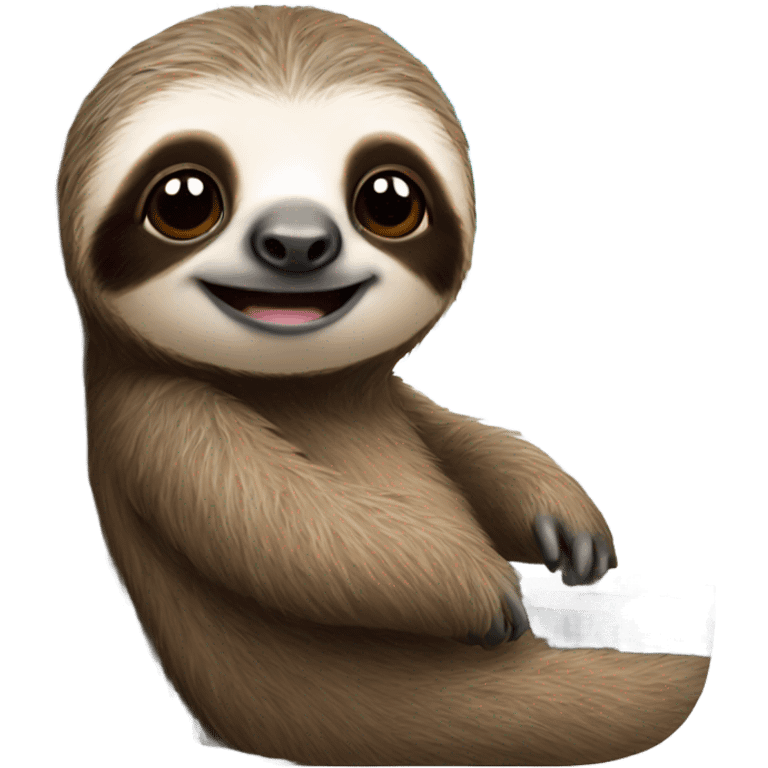 Baby sloth on a flight to Australia  emoji