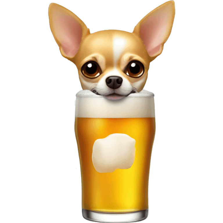 Chihuahua drink bière  emoji