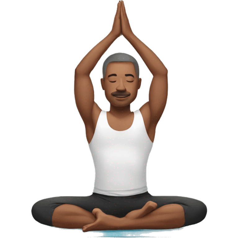 man doing yoga emoji