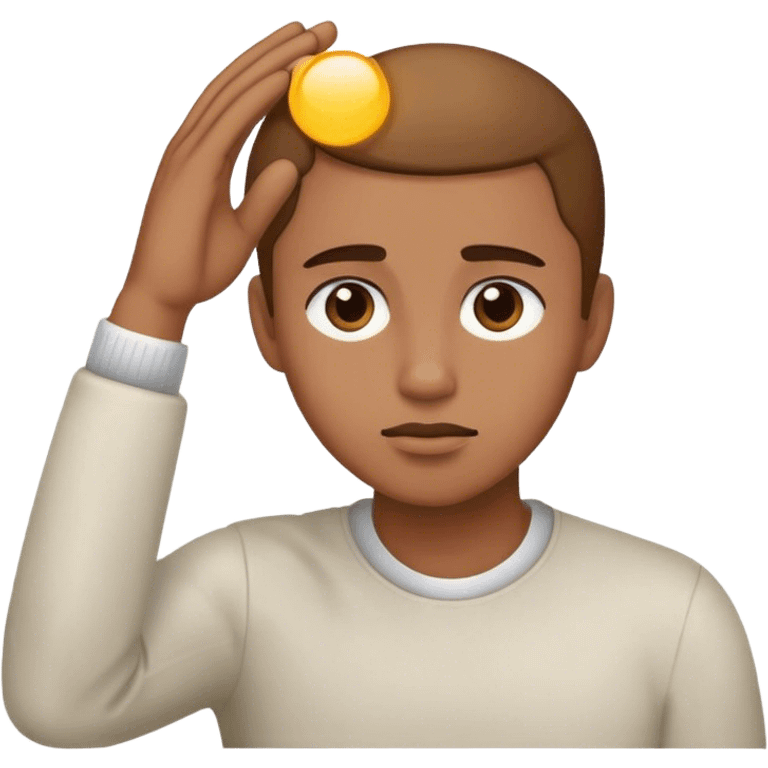 A person with their hand on their forehead, looking ahead emoji