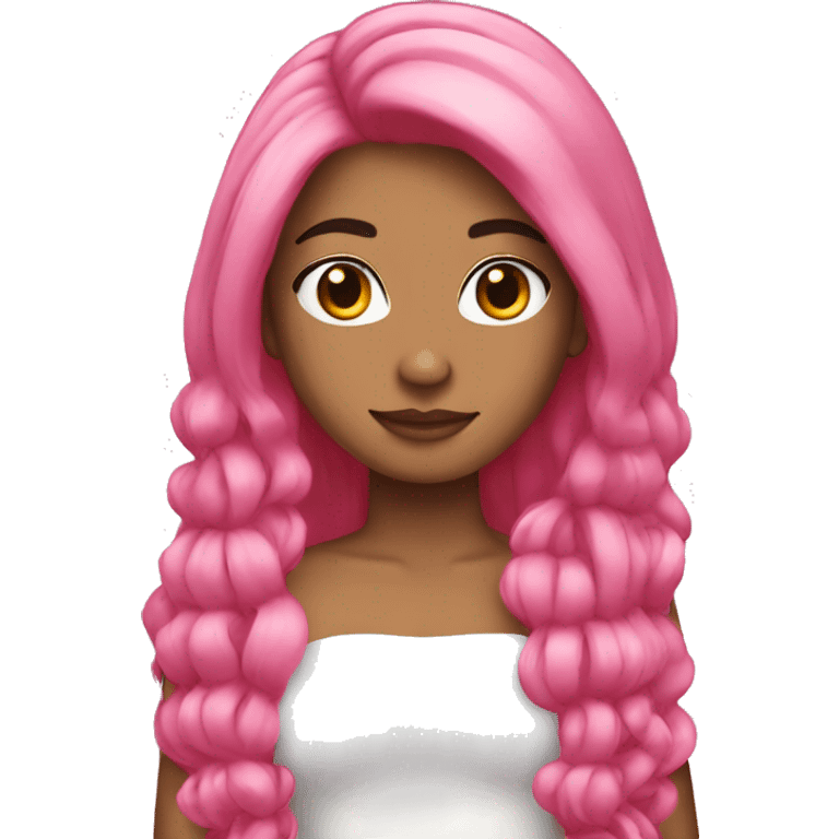 pink sof princess straight hair  emoji