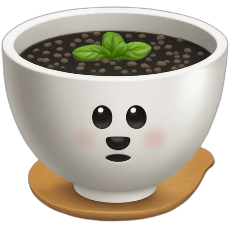 Black Lentil soup emoji