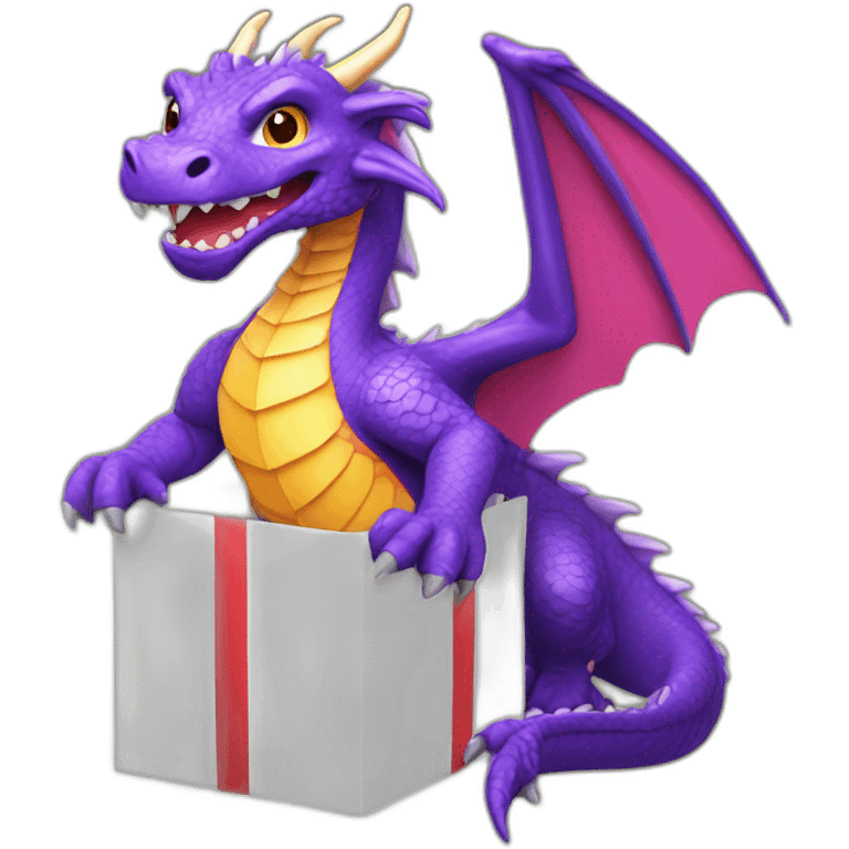 dragon from gift box emoji