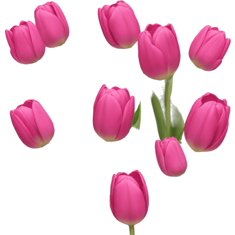 Pink tulips emoji