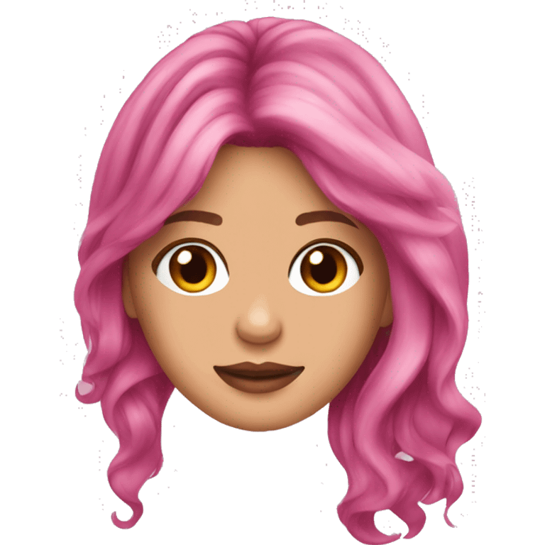 Selena Gomez with pink hair  emoji