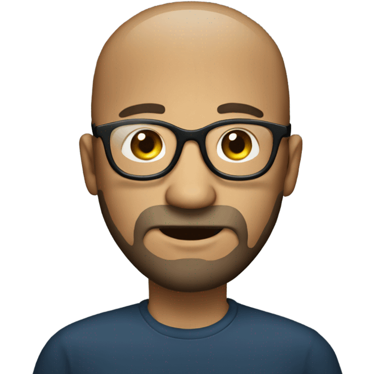 Man with circle beard glasses and ipad emoji