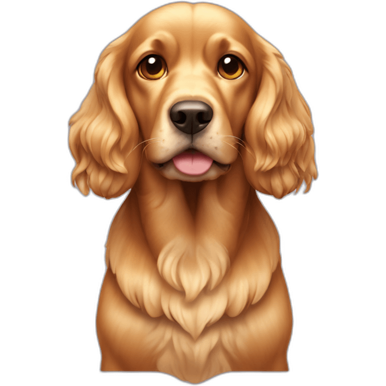 Dog cocker golden Head emoji