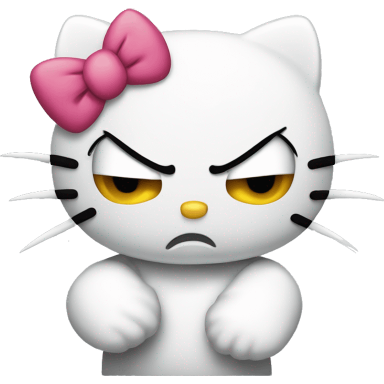 Hello Kitty being angry emoji