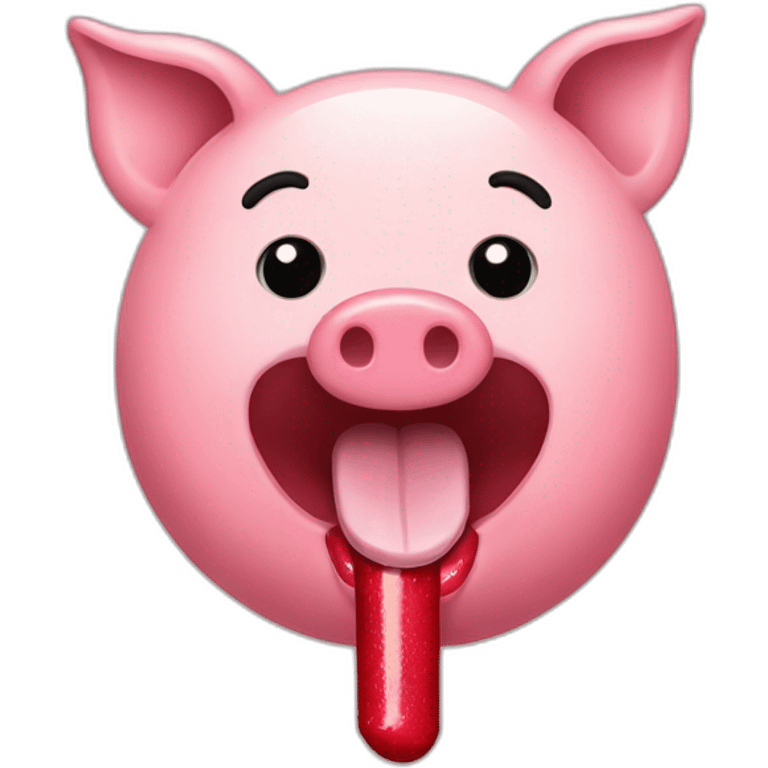 Lipstick on a pig emoji