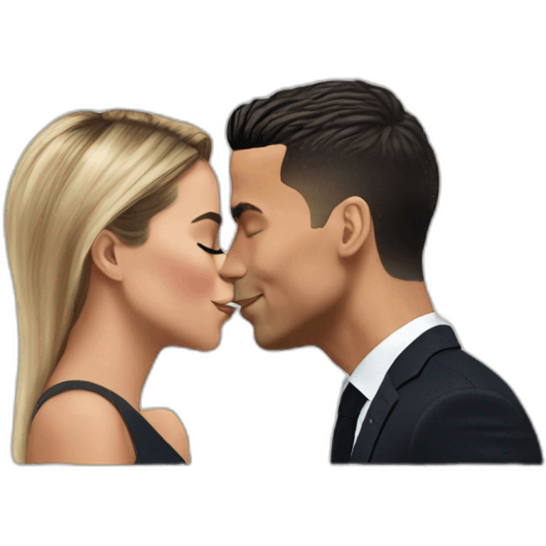 Ronaldo kissing macron emoji