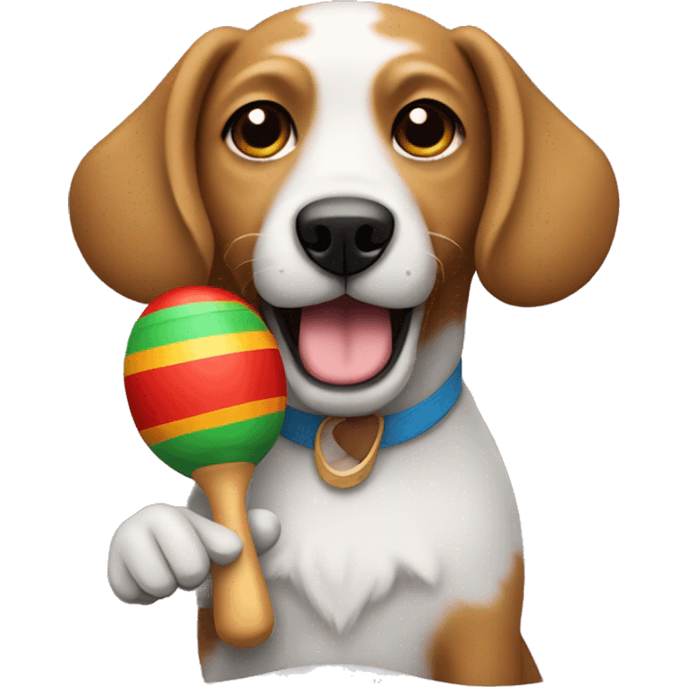 Dog with maracas emoji