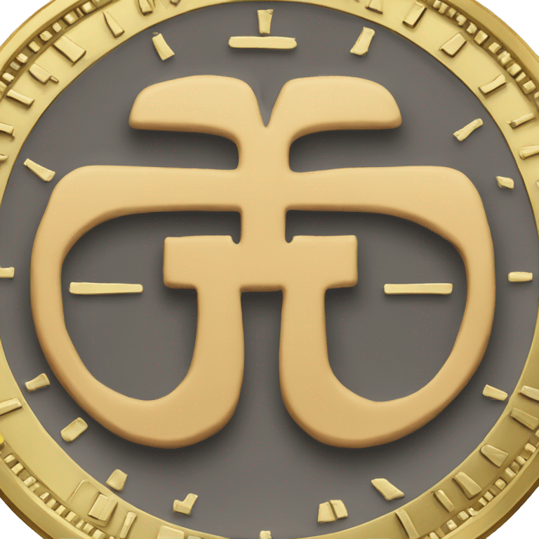 Money coin with clock hands emoji