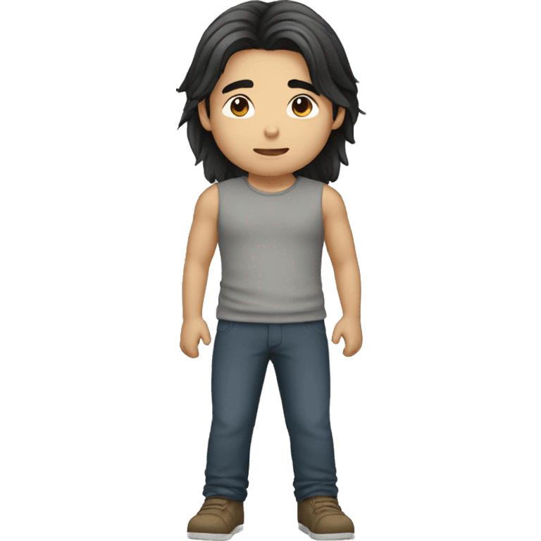 asian guy with long hair emoji