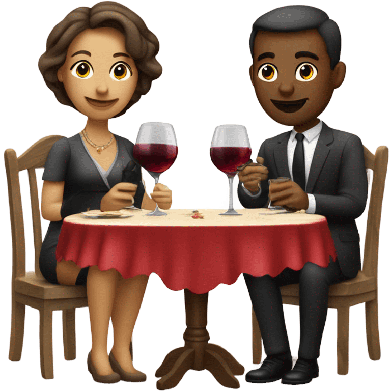 Repas en amoureux emoji