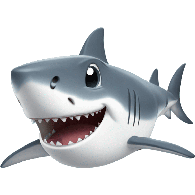 happy shark emoji