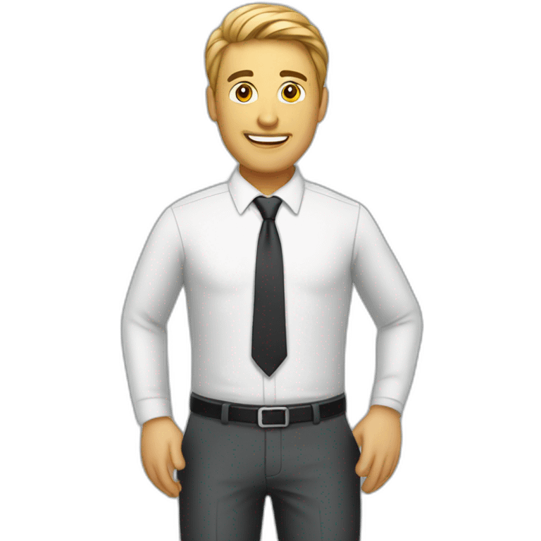 Business Man See leptop  emoji