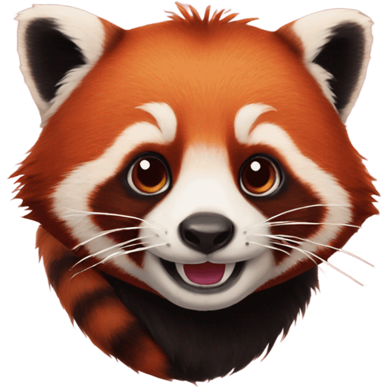 Red panda in love emoji