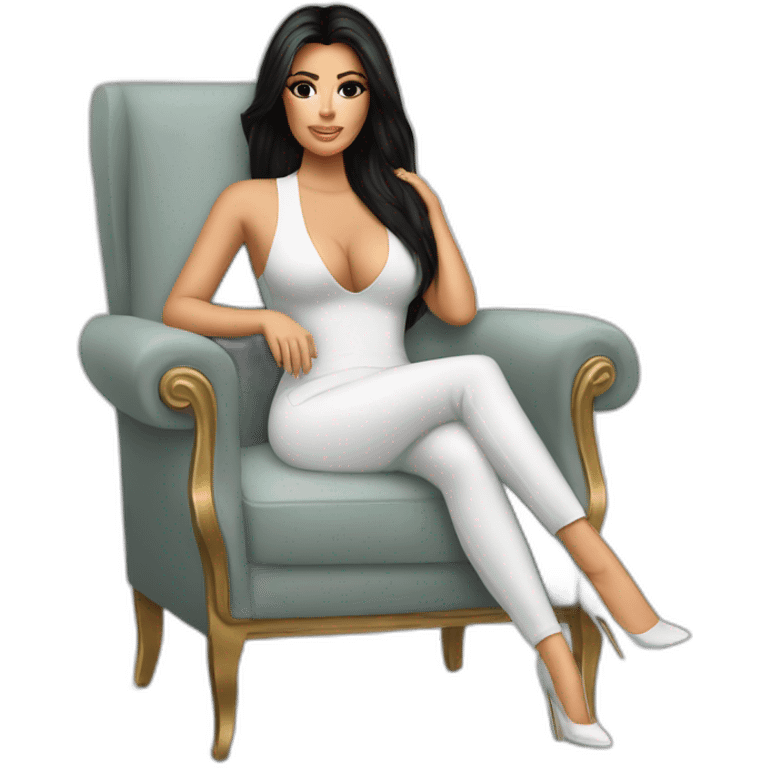 Kardashian sur une chaise emoji