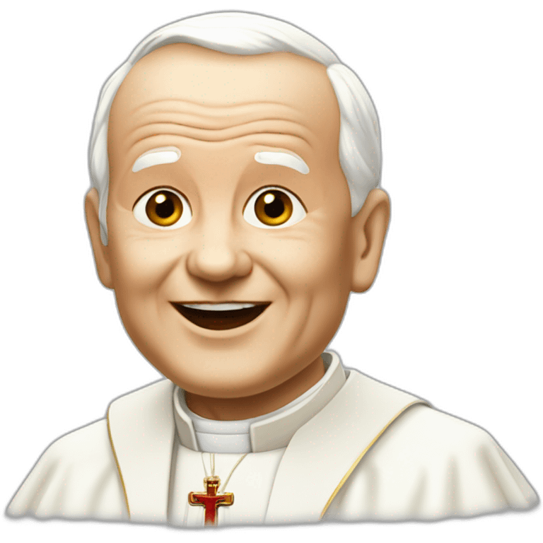 John Paul Ii with his tongue out emoji