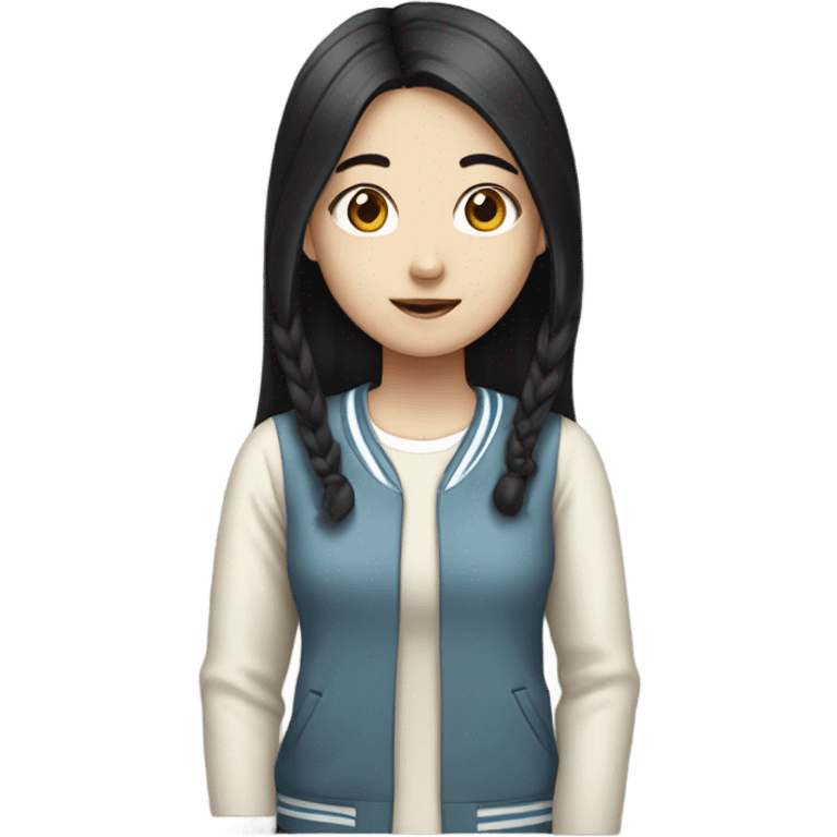 girl korean highschool black hair emoji