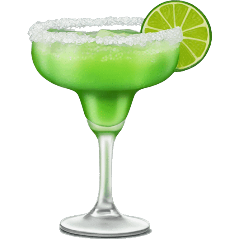 realistic lime margarita not in a stem glass with red tajin rim on the rocks emoji