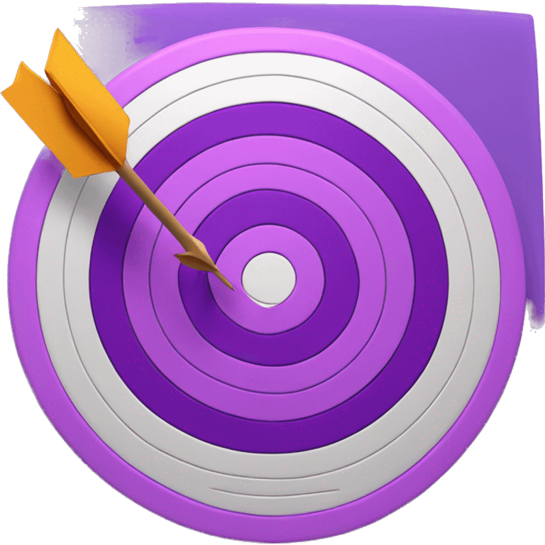 purple archery target with a arrow in the bullseye emoji