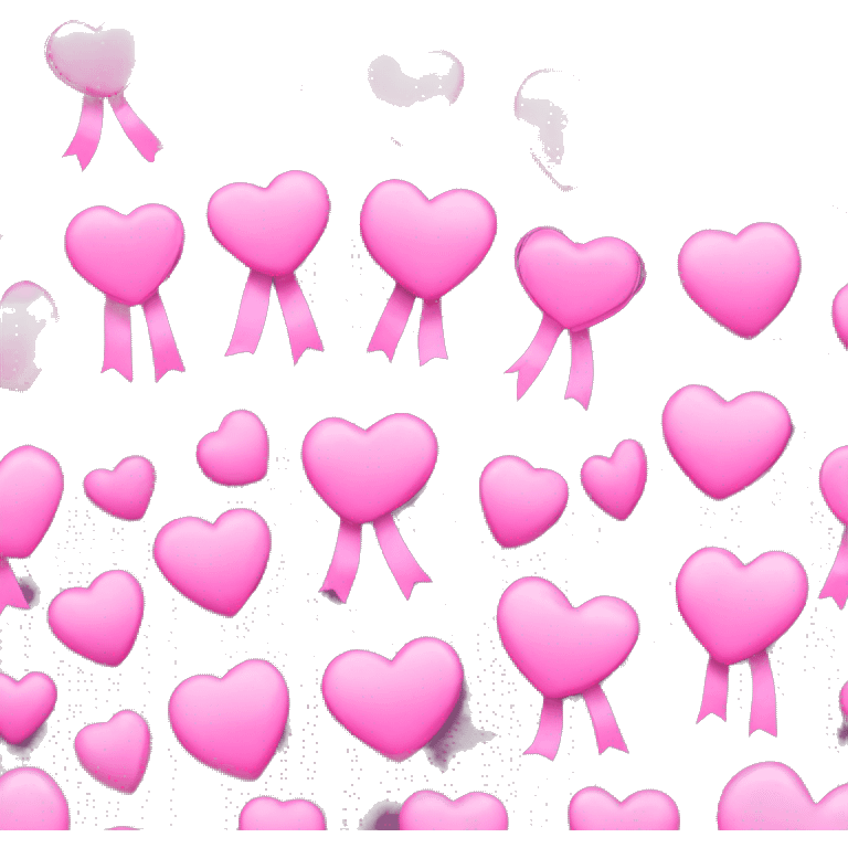 pink hearts and ribbons  emoji