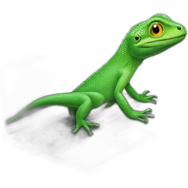 Lizard on a computer emoji