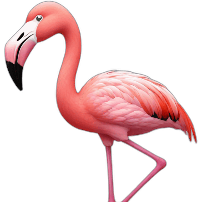 flamingo with shoes emoji