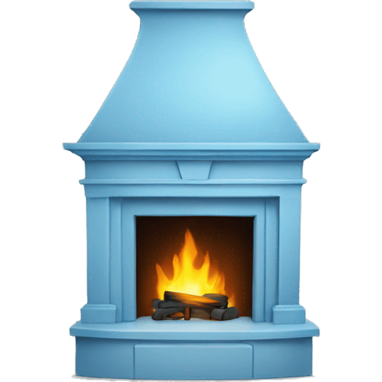 light blue fire place emoji