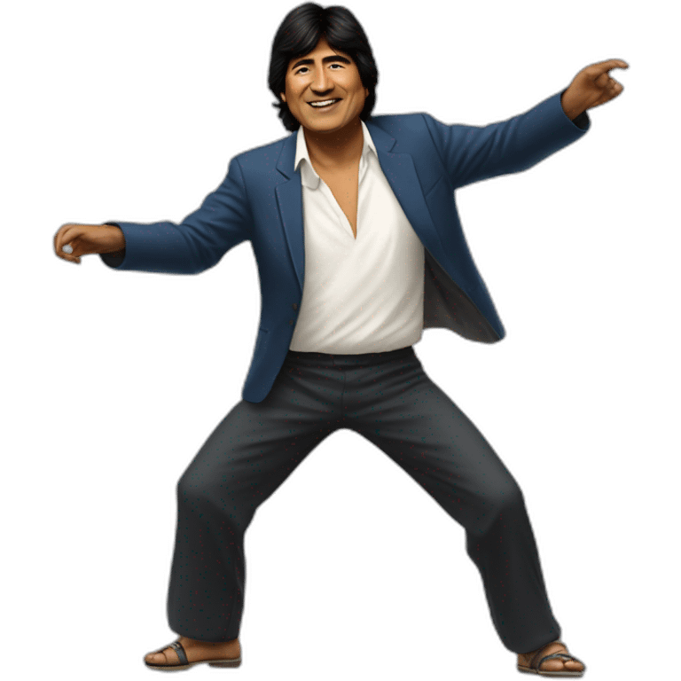 Evo Morales dancing realistic emoji