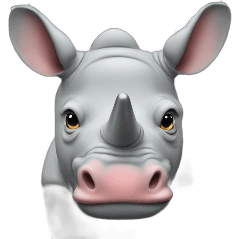 a patriotic rhino emoji