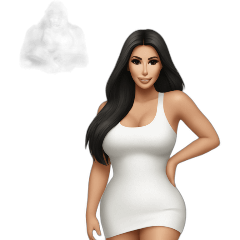 Gorilla in love with Kim Kardashian emoji