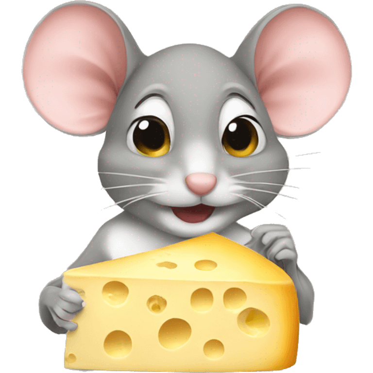 Mouse eating cheese  emoji