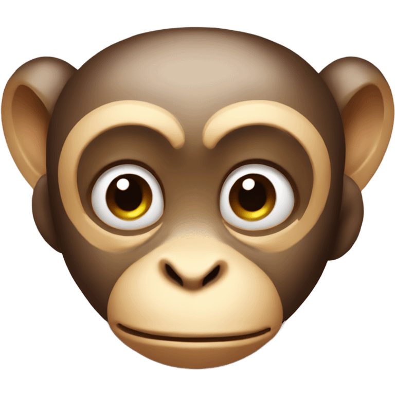 Cute monkey making a sad face emoji