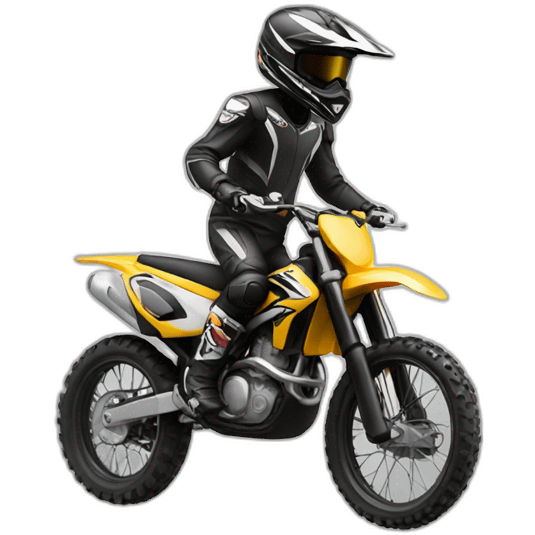 Black motocross  emoji